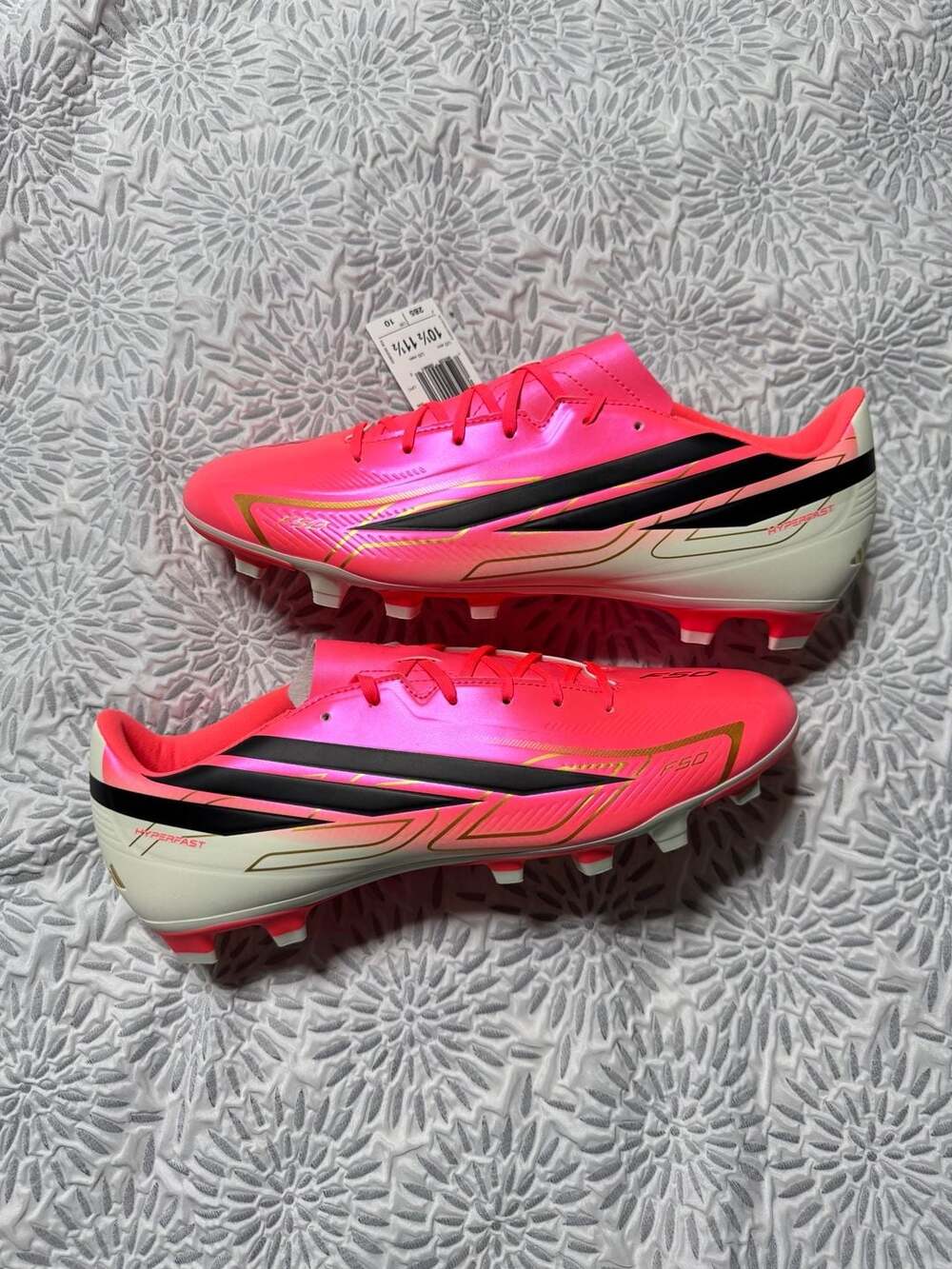 Adidas F50 Hyperfast Elite Firm Ground Pink Soccer Cleats Mens 10.5